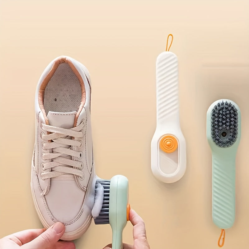 Cepillo de lavandería multiusos con dispensador de jabón, plástico duradero para ropa y ropa de cama