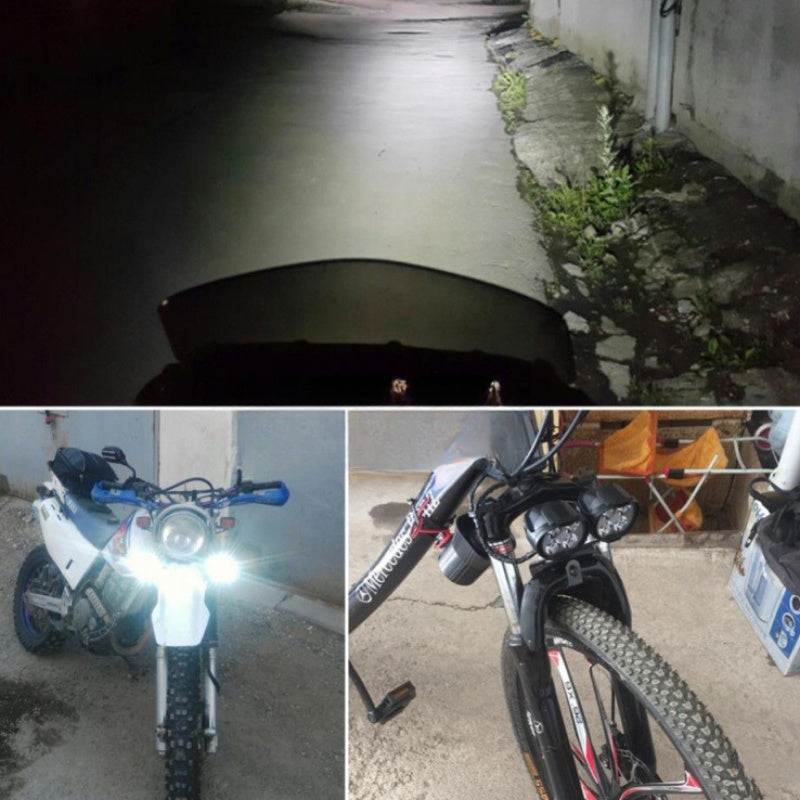 2PCS White 6LED Motorcycle Light Bar with Switch for Cars and Trucks