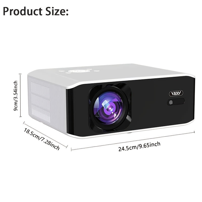 1080P Full HD Home Theater Projector with 4K Support and WiFi