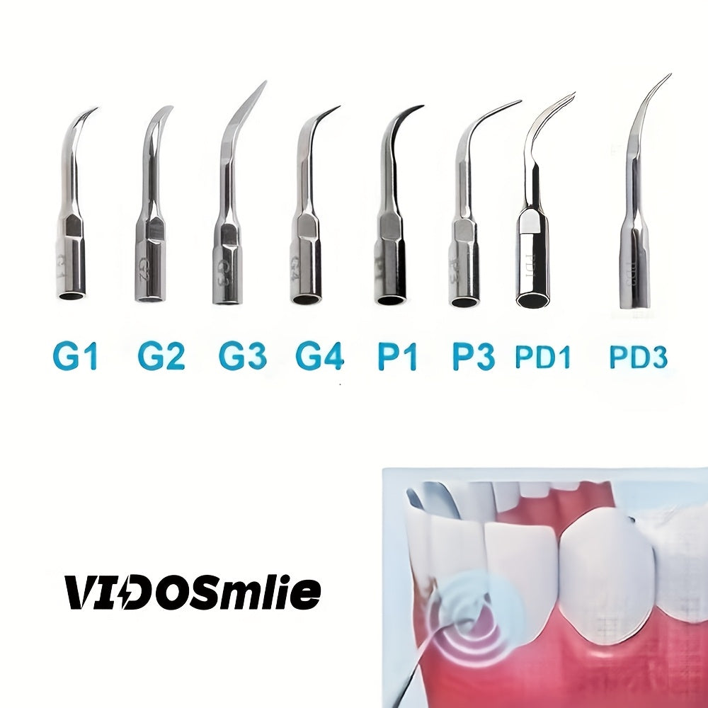 5-Piece Stainless Steel Dental Cleaning Attachments Set for Gum Health Manual Teeth Cleaning