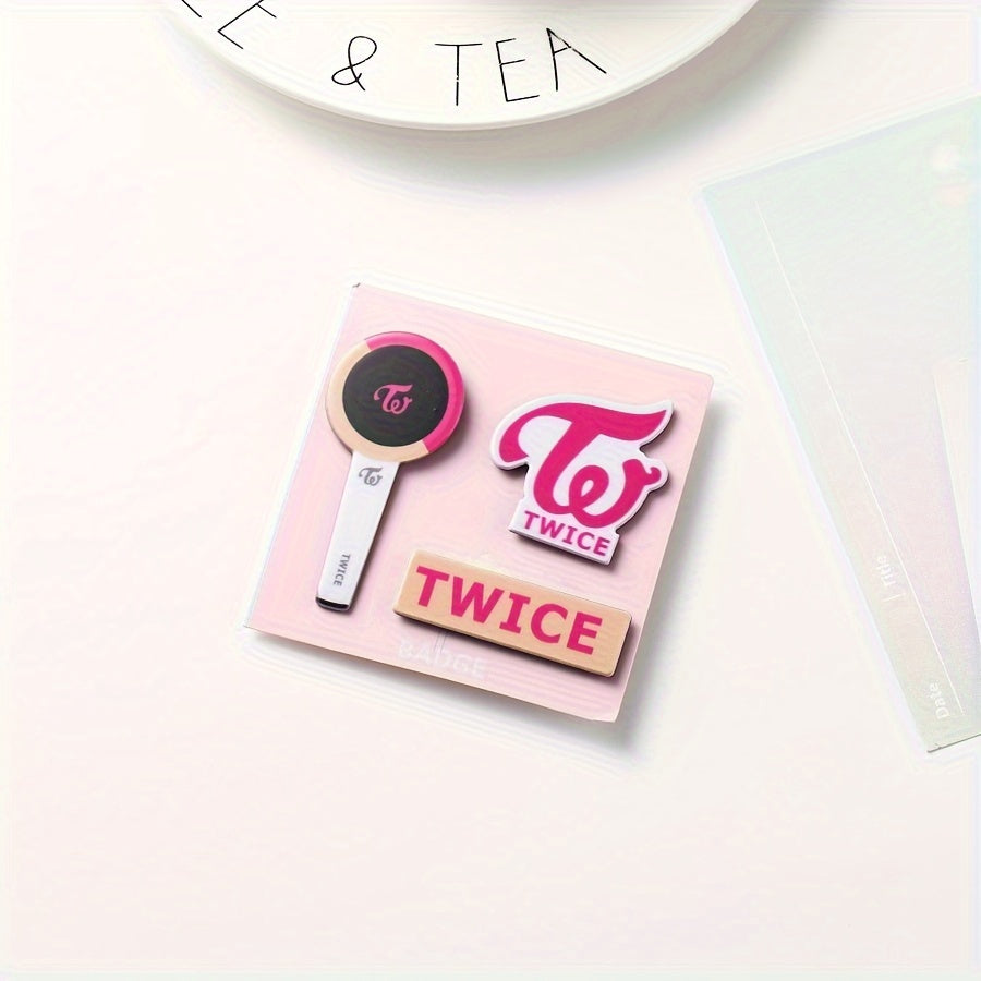 Kpop Fan Magnets and Lightstick Brooches for ATEEZ TWICE (G)I-DLE ASTRO and More Fan Accessories