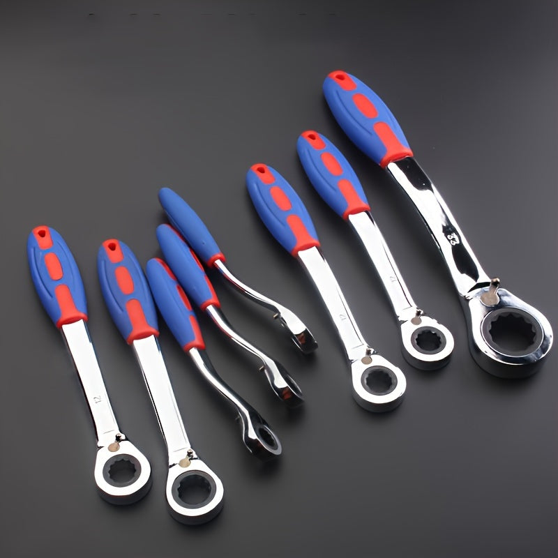 Uniseks plastik ikki yo'nalishli vintli kalit 8-19mm egilgan tutqich