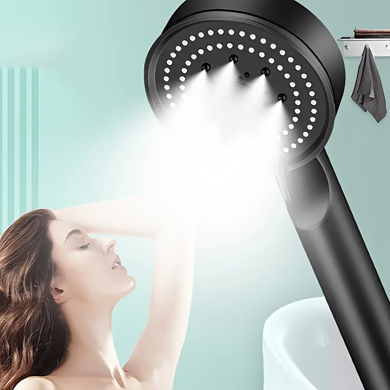 Water-Saving Hand Shower with 5 Modes Adjustable Spray Wall-Mounted Plastic Accessory