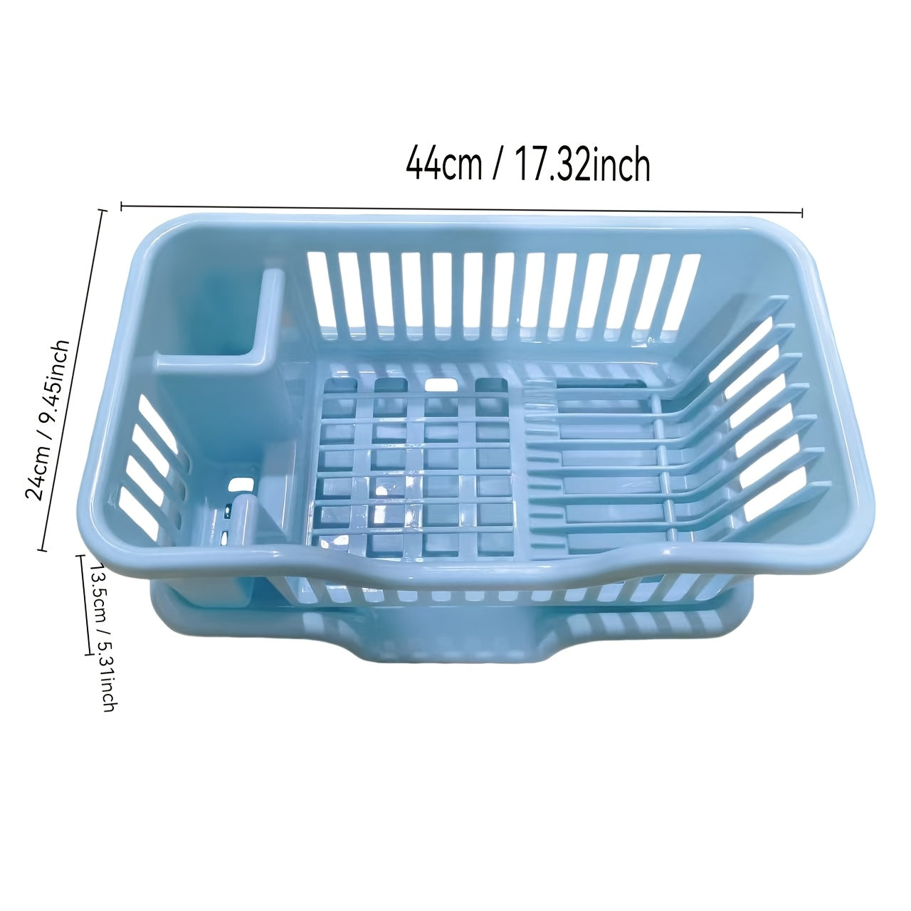 Yuvish va saqlash uchun tozalik qopqog'i bilan ajraladigan oshxona drenaj savat, mustahkam PP materialidan tayyorlangan.