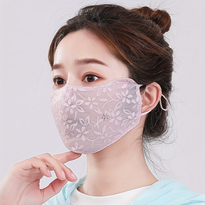 Women’s UV Protection Face Mask Breathable Ice Silk Summer Thin Eye Mask Pack of 1-5