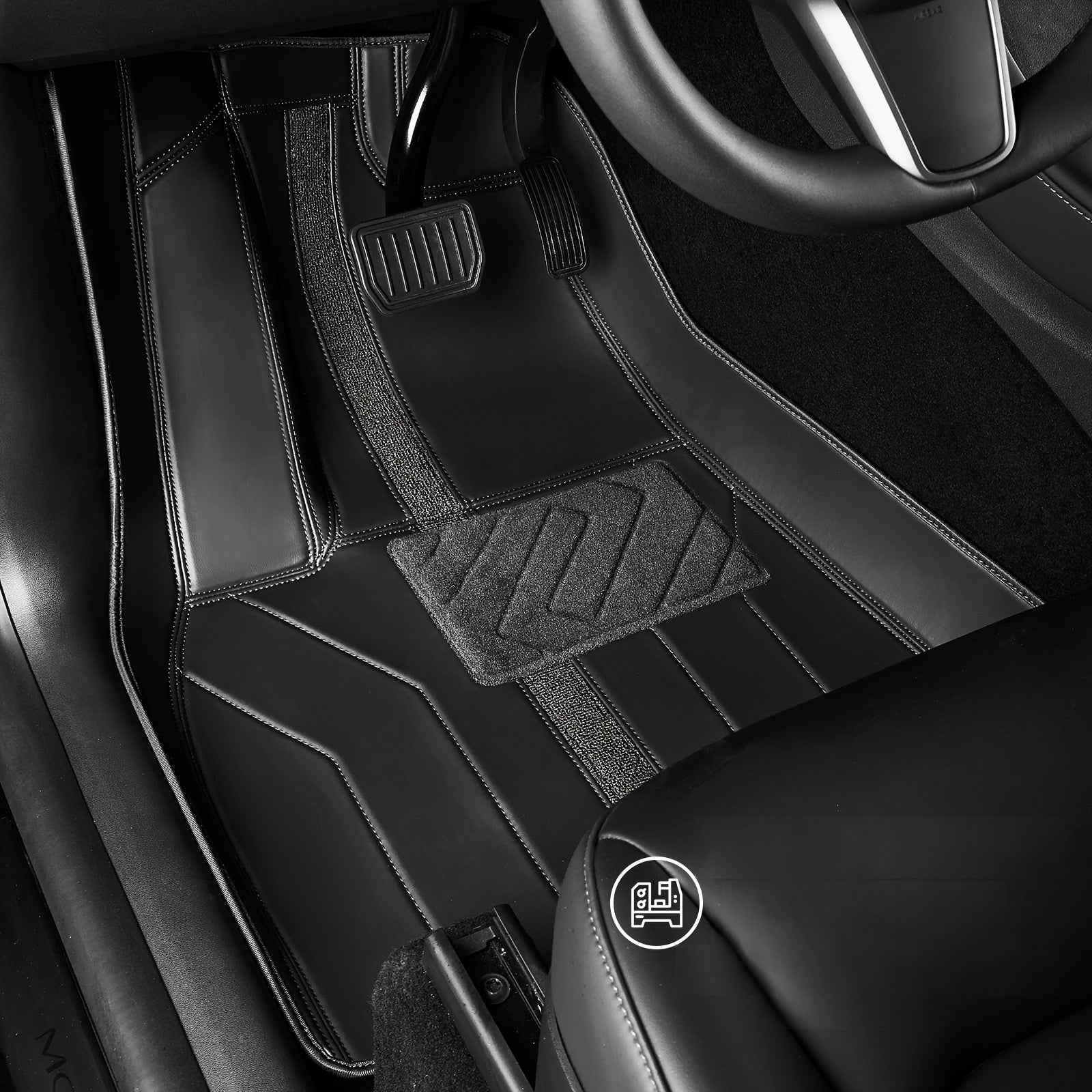 Car Floor Mats For Tesla Model Y 2021-2023 3/6 Pieces Interior Accessories