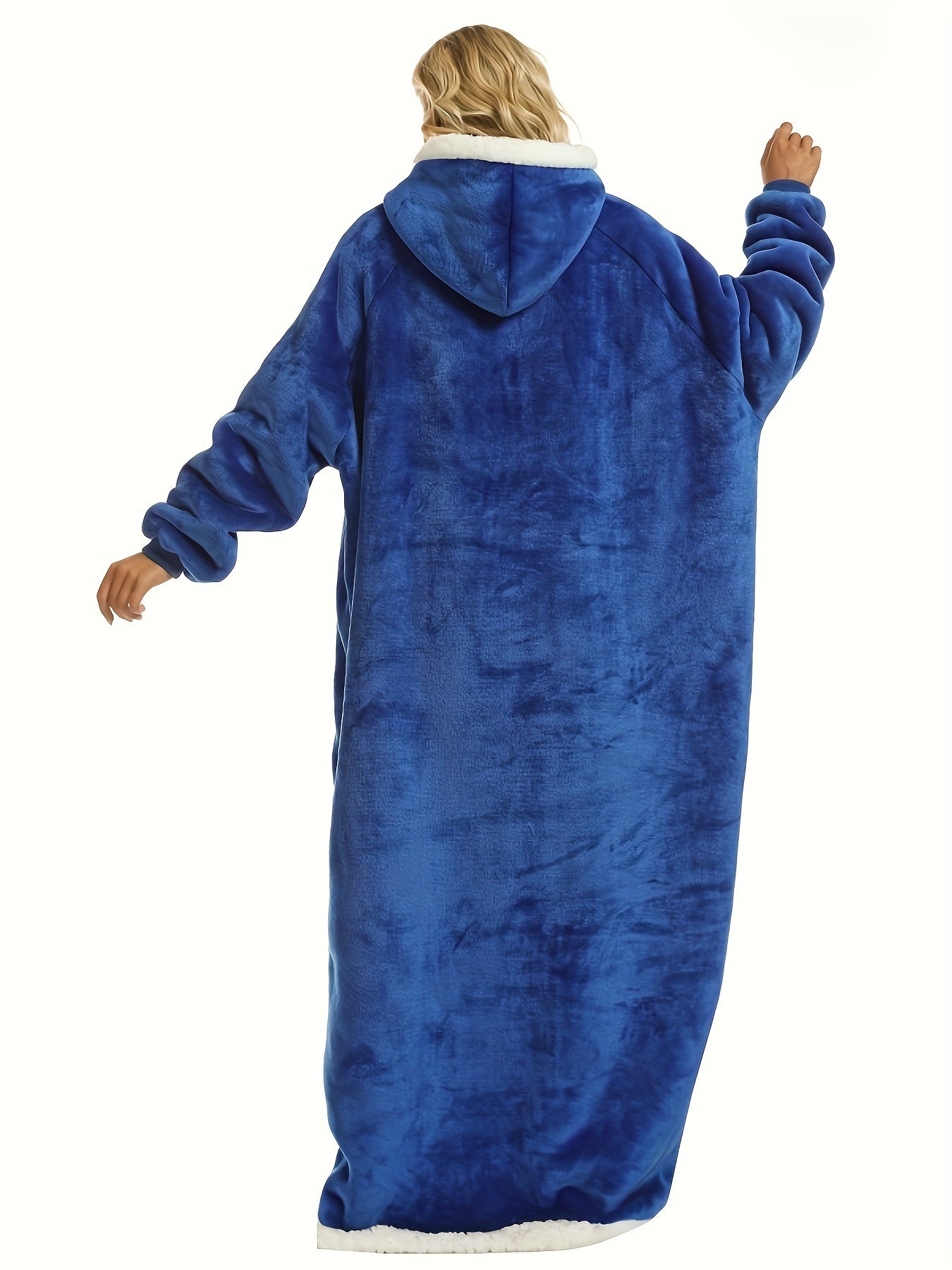 Manta de franela para adultos perezosos de tamaño grande con bolsillo vertical para televisión