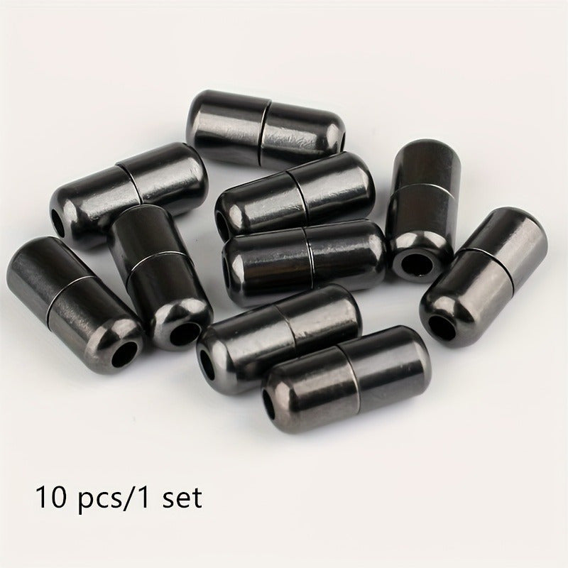 10pcs Shiny Metal Shoe Buckles Knot-Free Capsule Shoe Accessories