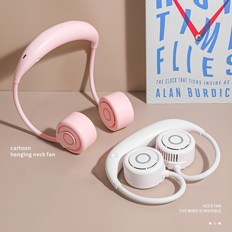 Rechargeable Bladeless Neck Fan with Adjustable Angle Personal Cooling Device
