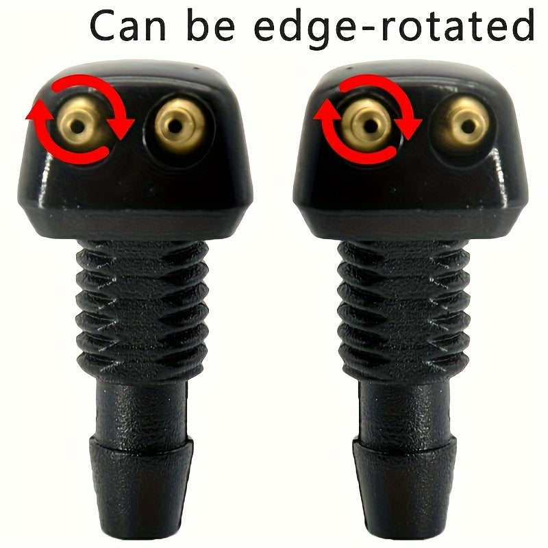 2pcs Universal Car Windshield Washer Nozzle Kit Adjustable Front Window Water Sprayer