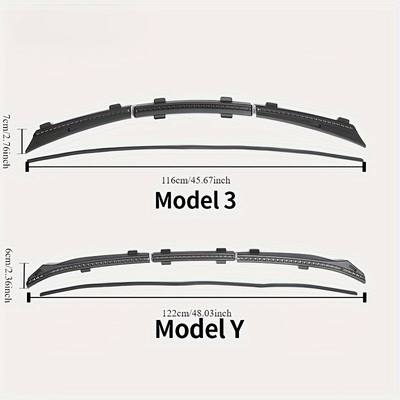 Tesla Model Y va Model 3 uchun avtomobil tashqi aksessuarlar havo kirish qopqog'i suv o'tkazmaydigan blokirovka