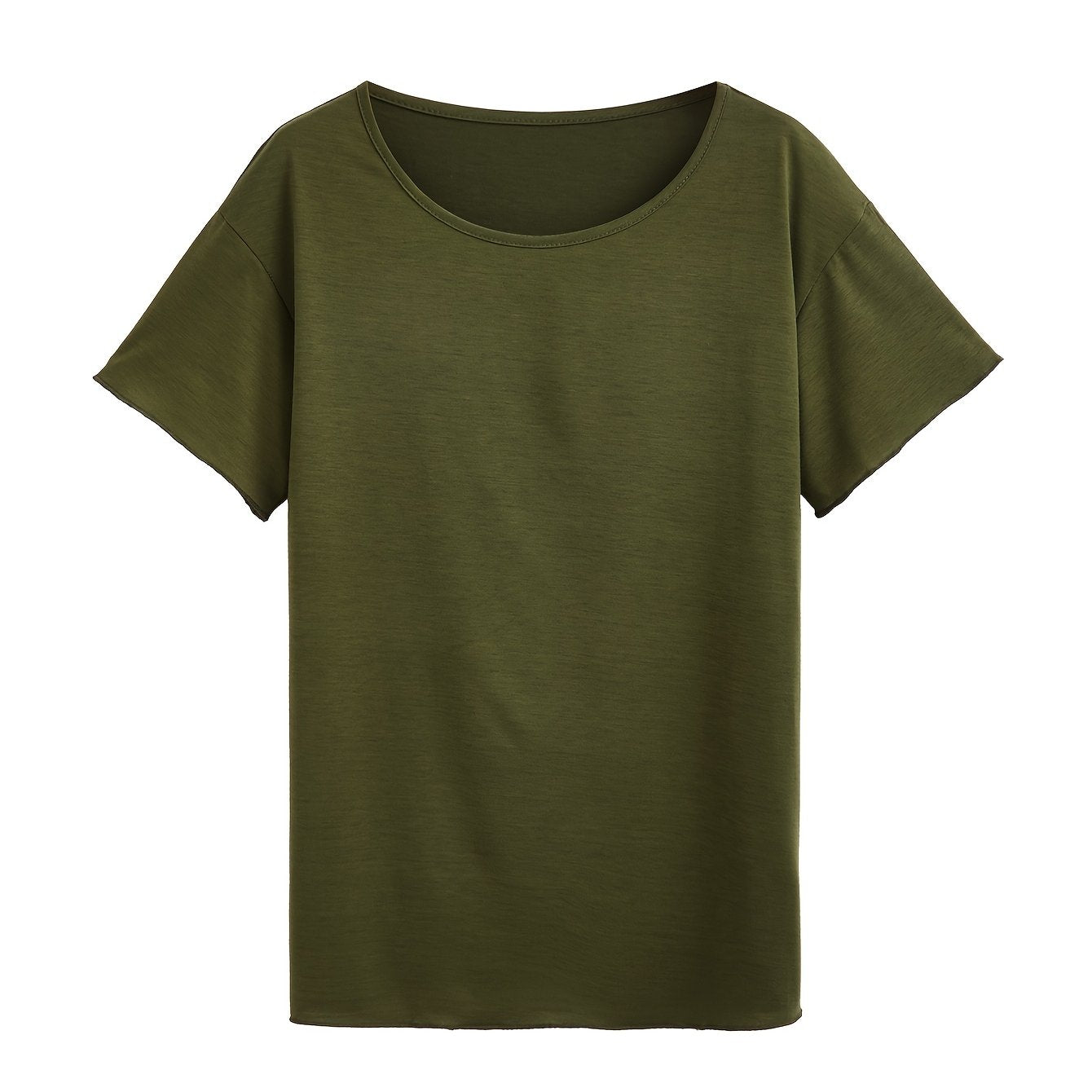 Plus Size Women's Breathable Black Casual Sporty T-Shirt for Relaxed Wear