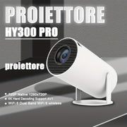 Портативный мини-проектор 4K Android с беспроводным домашним кинотеатром и регулируемой проекцией на 180°