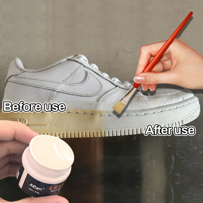 Men's White Shoe Touch-Up Cream for Scratches and Yellowing Repair