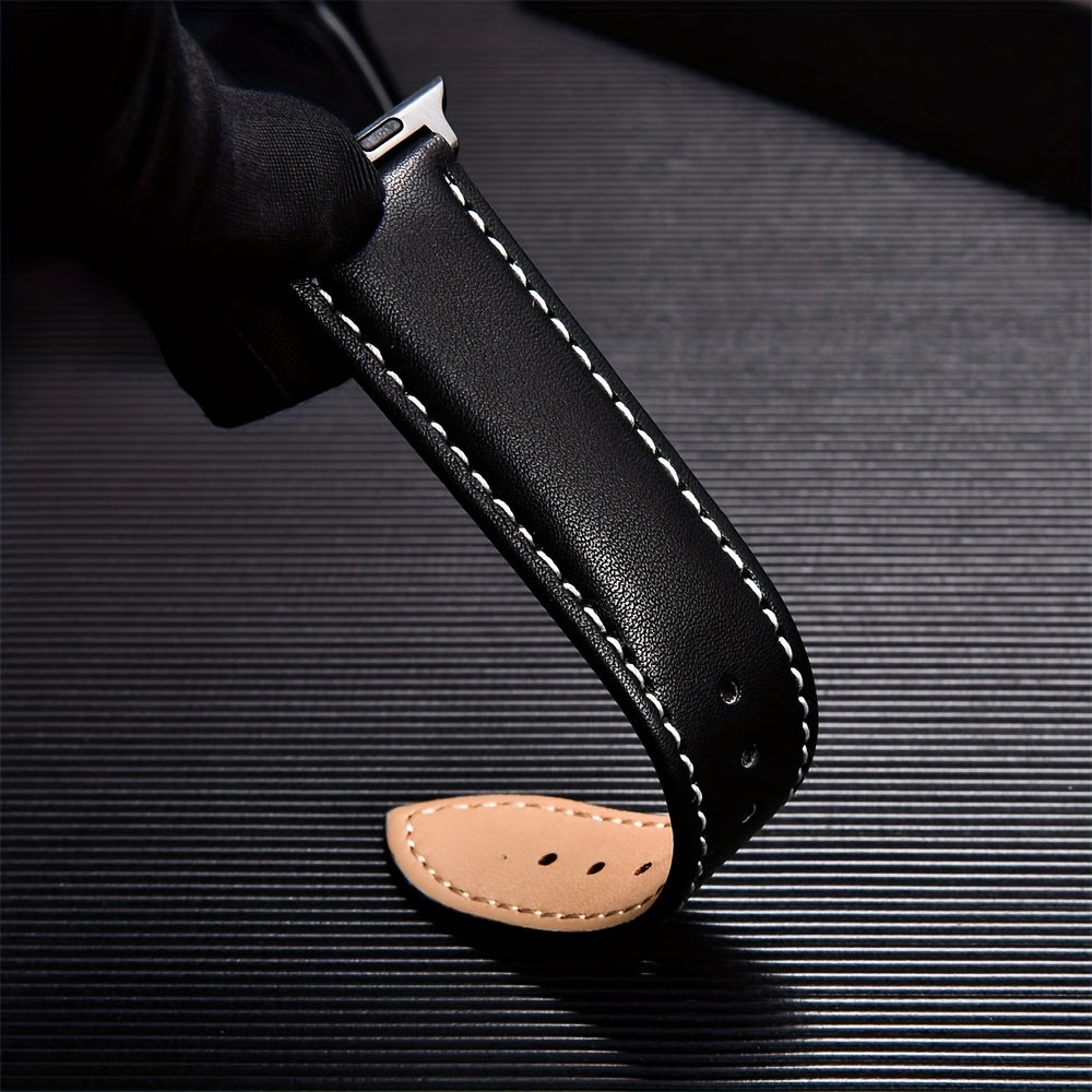 Synthetic Leather Watch Band for Apple Watch Casual Ultra-Soft Adjustable Strap