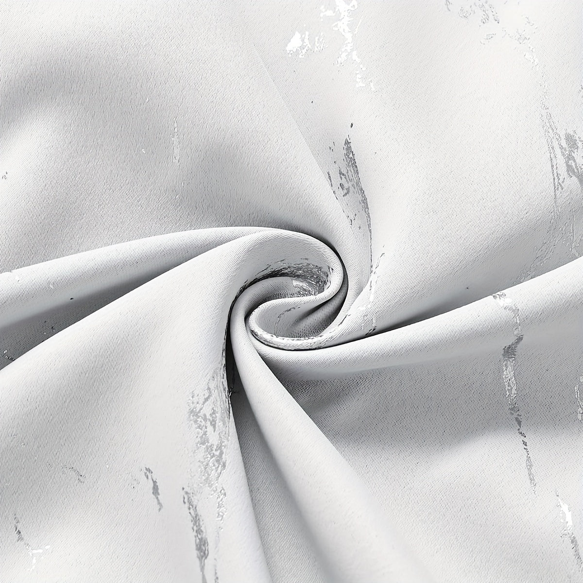 Blackout Curtains Set of 2 Modern Marble Pattern UV Protection Polyester for Living Room Bedroom