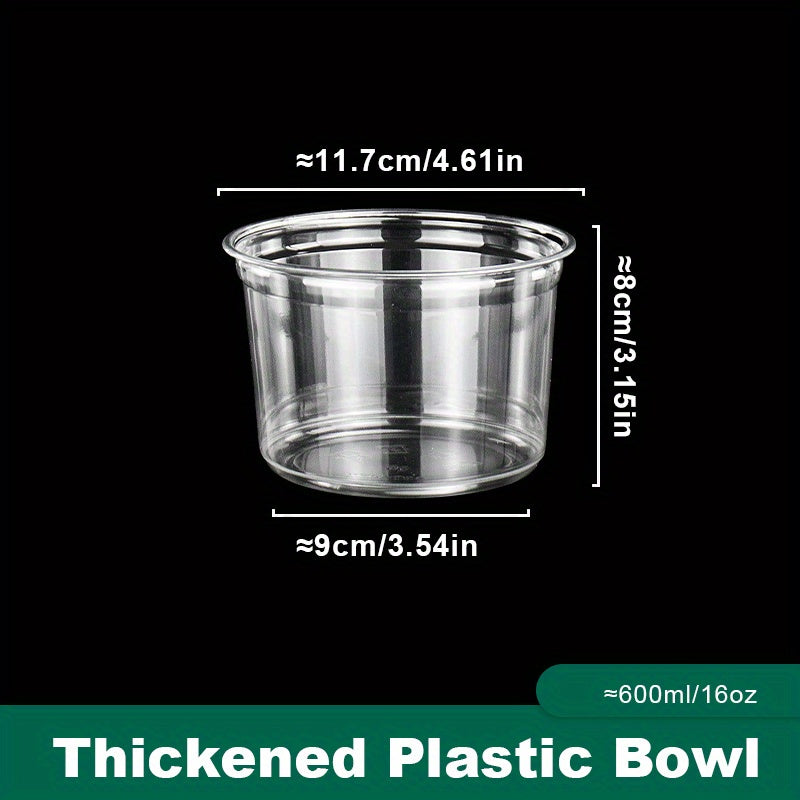 50 Pack 32oz BPA Free Plastic Deli Meal Prep Containers Leak-Proof Stackable