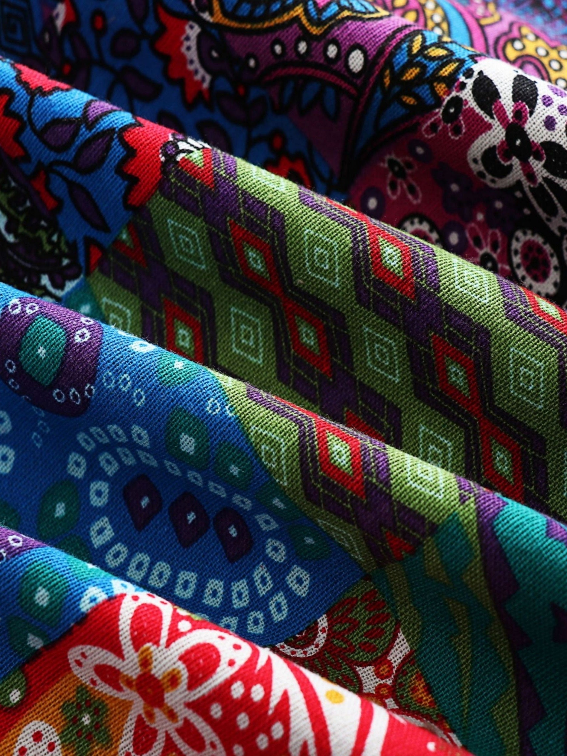 Abrigo con capucha forrado de felpa para mujer con estampado colorido de cachemira y flores, manga larga, apto para lavadora