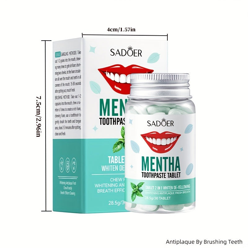 Chewing Mint Toothpaste Tablets Solid Toothpaste Granules Travel Fresh Breath Whitening