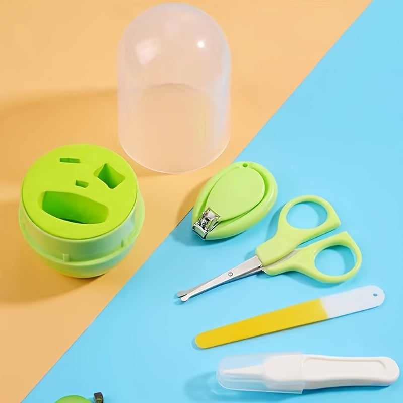 Baby Grooming Kit for Infants with Nail Clipper Scissors Nail File and Tweezer