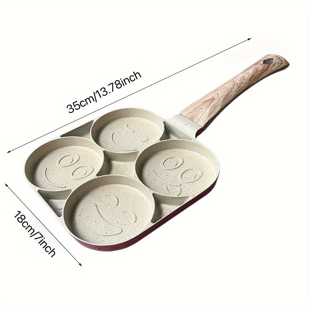 Sartén de aluminio antiadherente para huevos y panqueques, capacidad para 4 tazas, compatible con gas y inducción