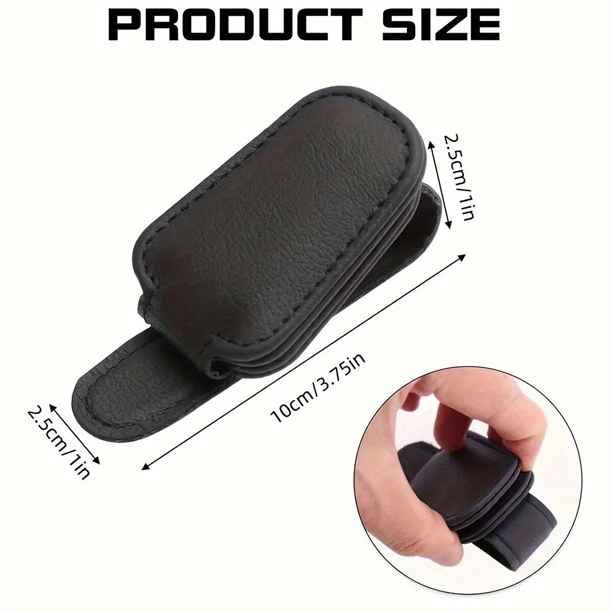 Organizador de visor de coche de cuero PU magnético para mujeres, resistente soporte para gafas