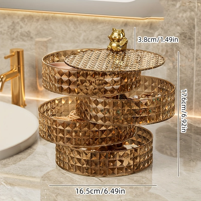 Large Capacity Multi-Layer Jewelry and Cosmetic Storage Box Dustproof Organizer