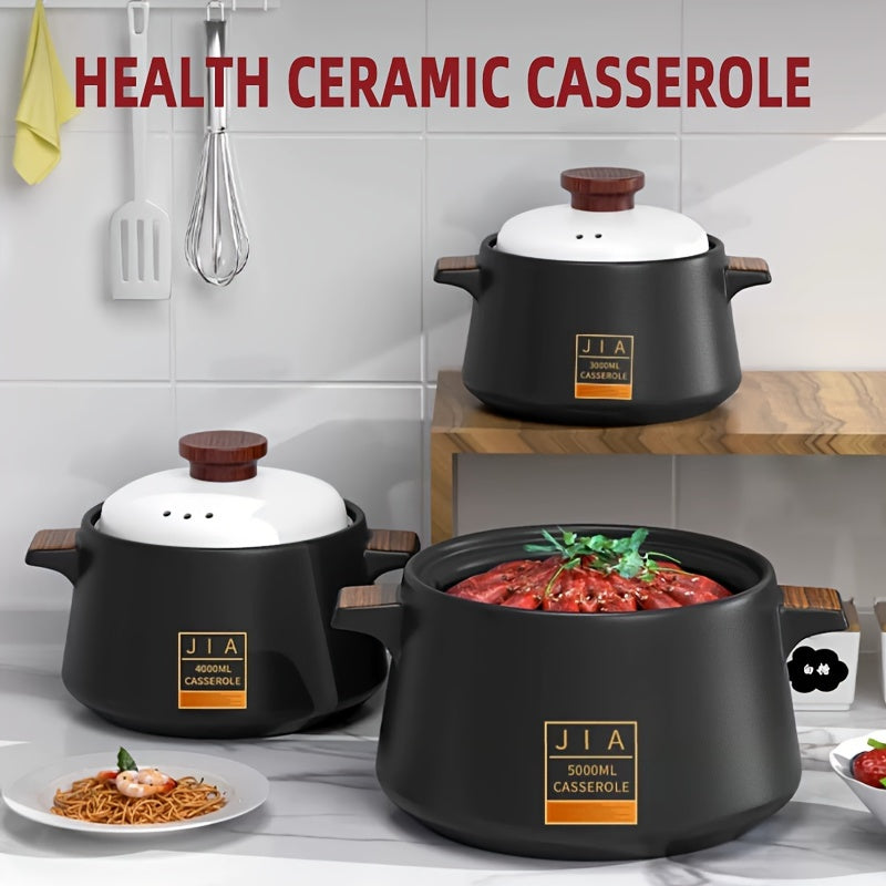 Olla negra nórdica para sopa de 3.3L para uso en restaurantes de cocina japonesa