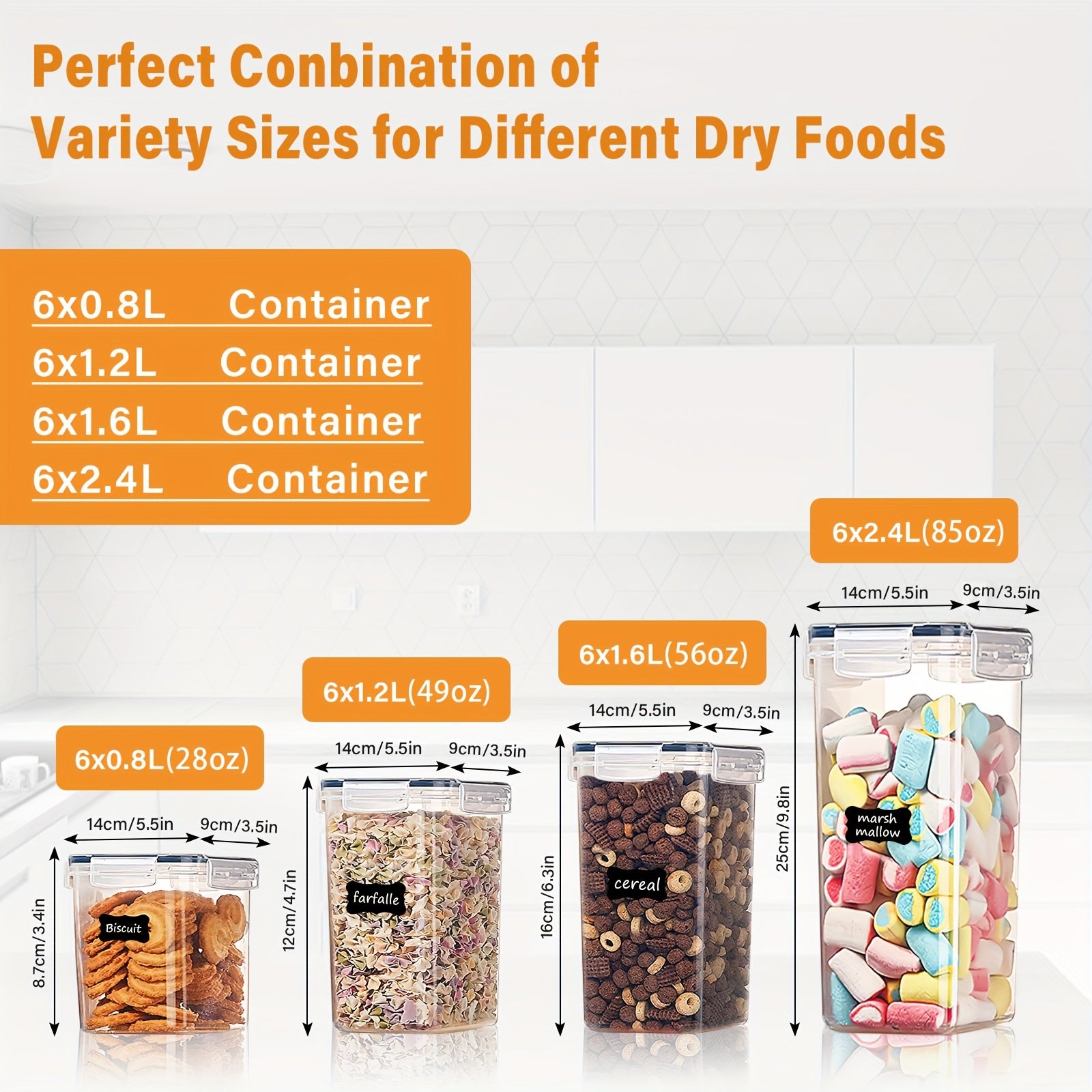 24 Pcs BPA-Free Airtight Pet Food Storage Containers with Labels and Marker
