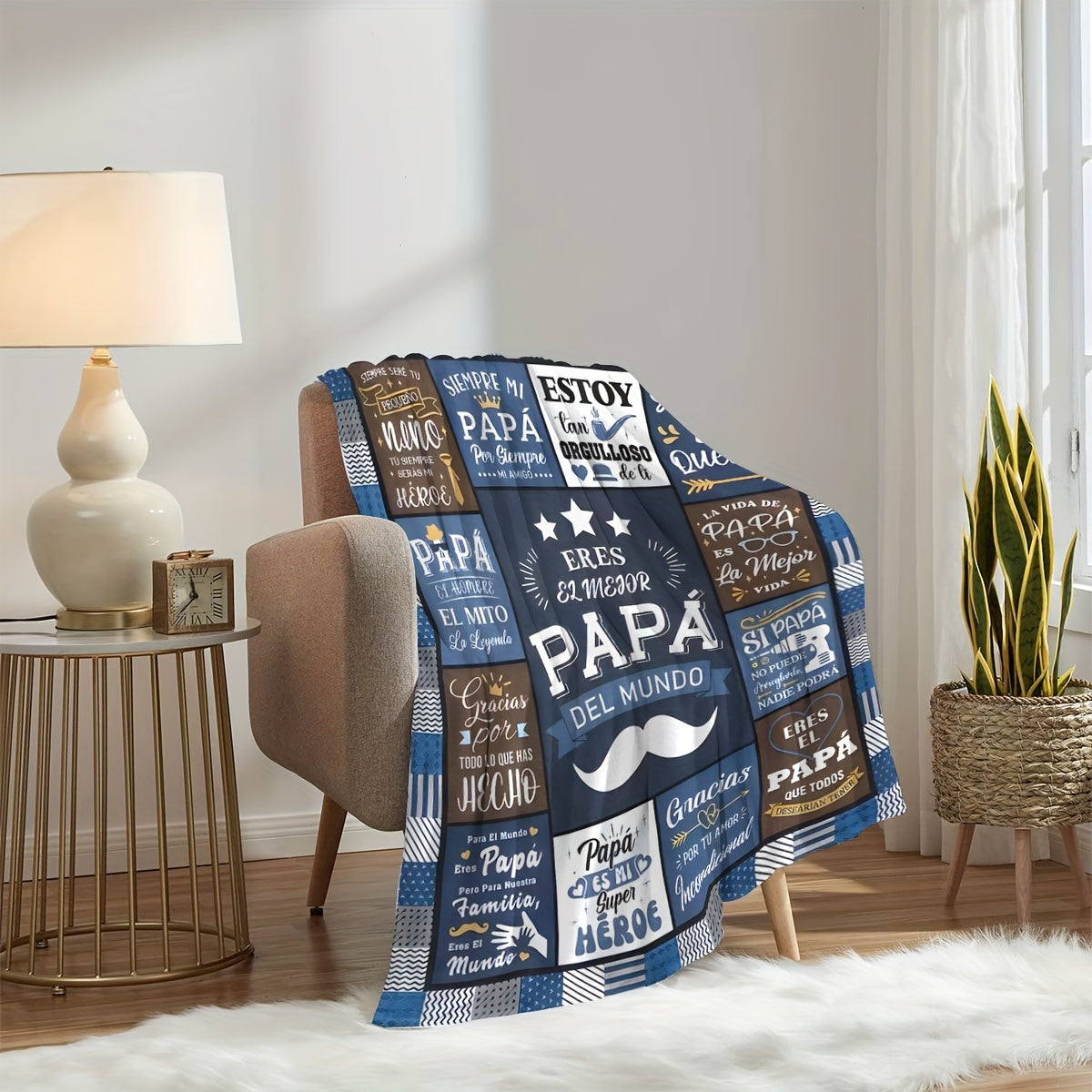 Warm Spanish Grammar Fleece Blanket for Men and Women