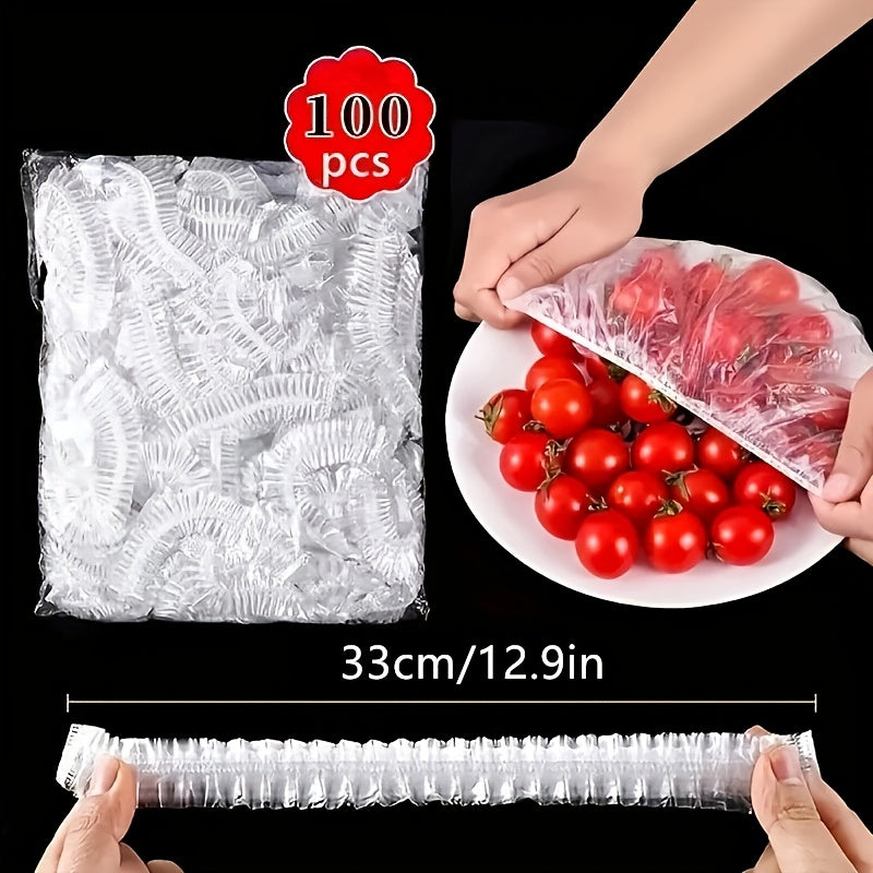 Disposable Plastic Food Covers Set 100/400 Elastic Food Wraps for Leftovers