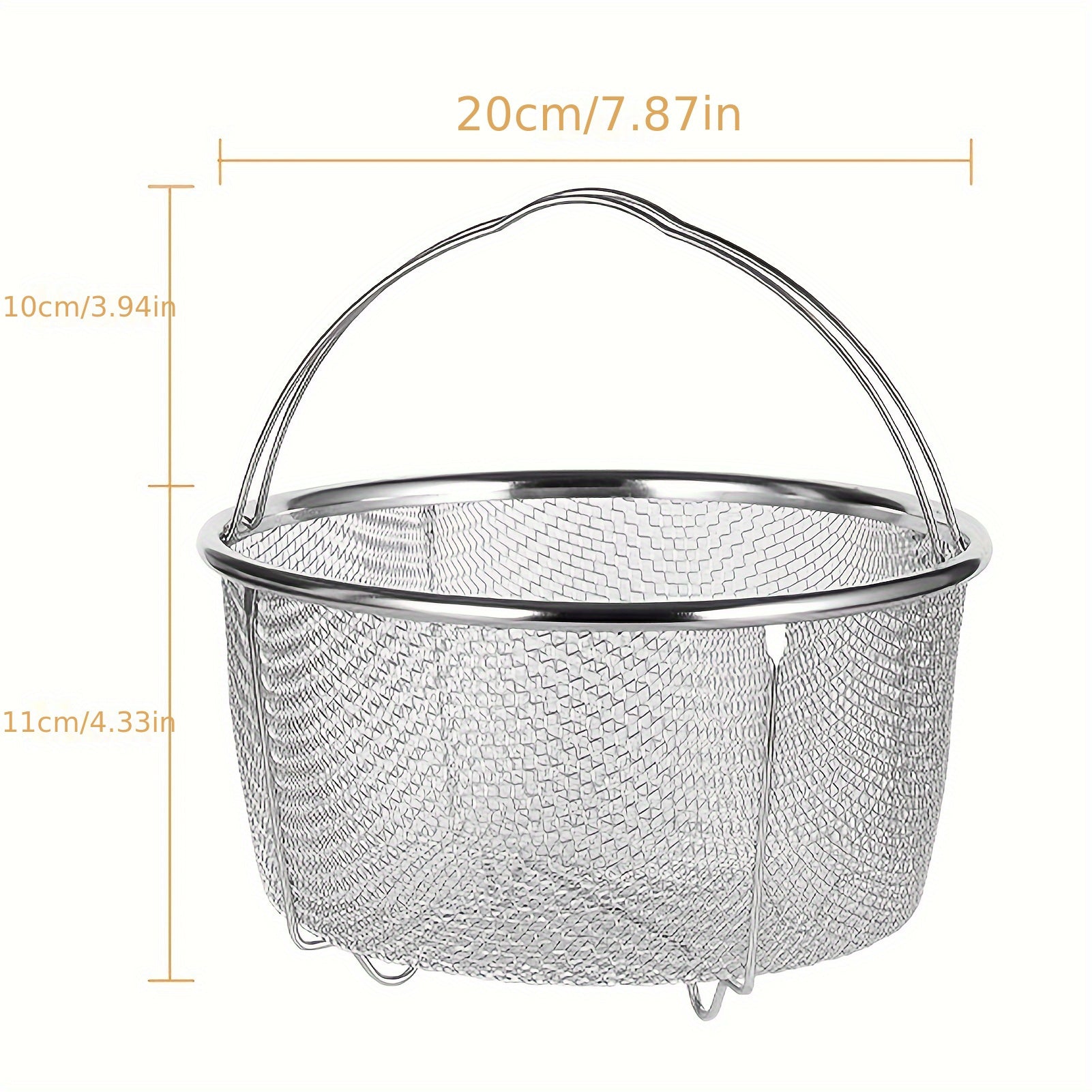 Qattiq po'latdan yasalgan tarmoq savat, tutash va dengiz mahsulotlarini bug'lash va suyuqlikdan chiqarish uchun tutqich bilan