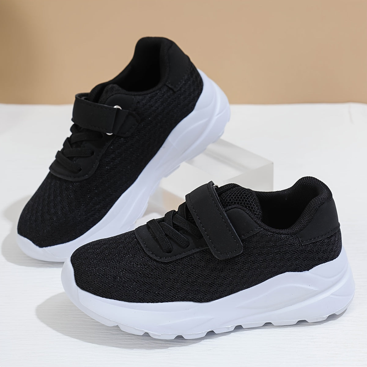 Boys Breathable Casual Sports Shoes Solid Color Fabric Sneakers for Kids