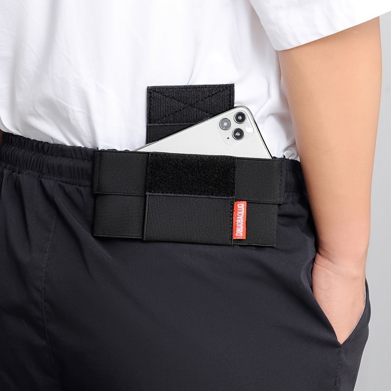 Sports Waist Bag for Men and Women with Multi-Layer Storage Nylon Black