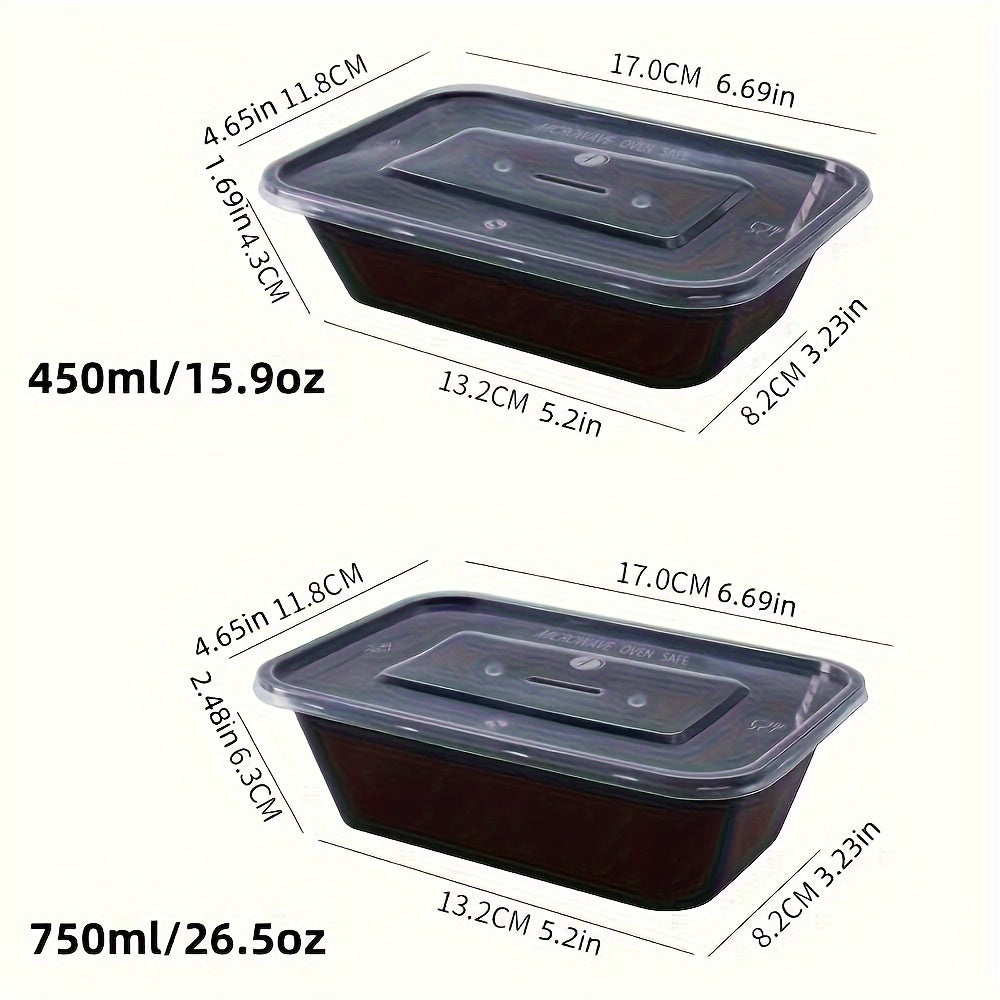 Set of 10/30 Microwave-Safe Leak-Resistant Meal Prep Containers with Stackable Design