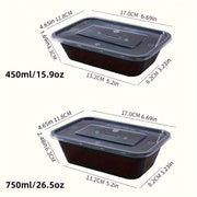 Set of 10/30 Microwave-Safe Leak-Resistant Meal Prep Containers with Stackable Design