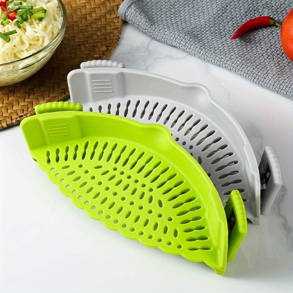 Silicone Strainer Clip for Pots and Pans, Food Colander, Kitchen Tool