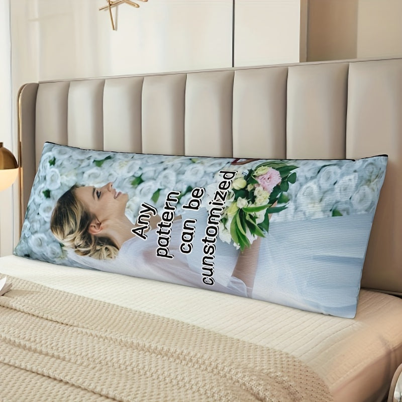 Personalized Long Hug Pillow Cover Body Pillowcase 50.8x137.2 cm Soft Plush Double-Sided Print