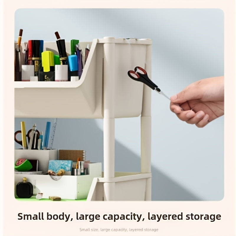 Carro de almacenamiento con 5 niveles y ruedas multifuncional con estantes ajustables para cocina, baño, dormitorio y oficina