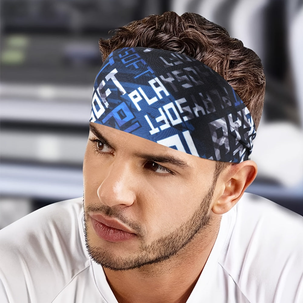 Elastic Headband for Running Yoga Tennis Cycling Sweat-Absorbing Breathable Fitness