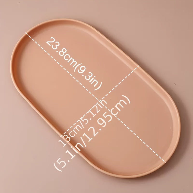 2-Piece Oval Plastic Serving Trays for Desserts Pastries Home Restaurant Cafe