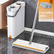 Multi-Surface Mop Cleaner Set with 7x Magnifying Handle and Microfiber Cloths