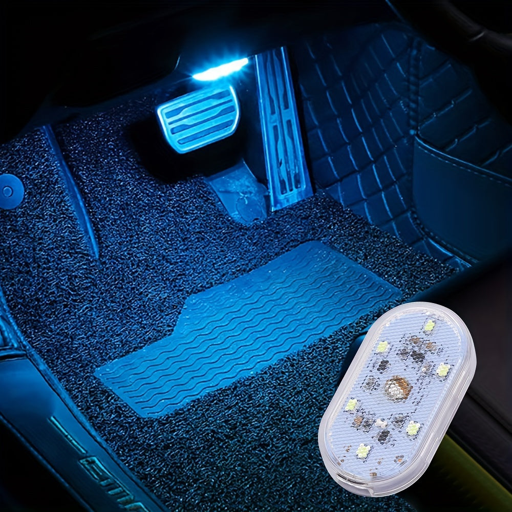 Luces LED recargables por USB para el interior del coche, luz nocturna inalámbrica para techo con control táctil