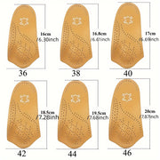Unisex Faux Leather Arch Support Insoles Anti Slip Thick Half Pads