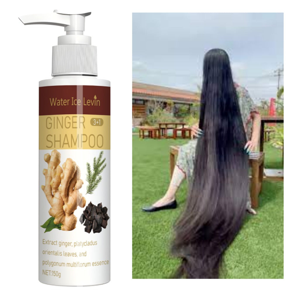 Ginger Shampoo for Dry Frizzy Hair 150g Moisturizing 3-in-1 Travel-Friendly