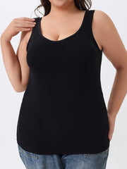 Plus Size Women's Sports Bra Tank Top 2-in-1 Soft Breathable Padded Cups