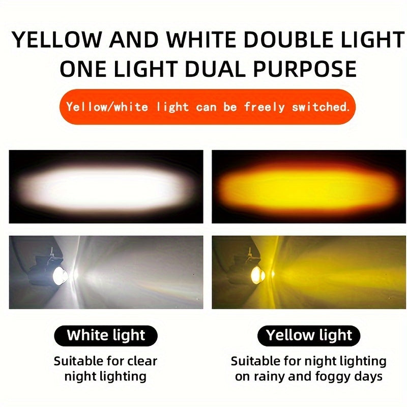 Мини-двацветные светодиодные фары для автомобилей и мотоциклов