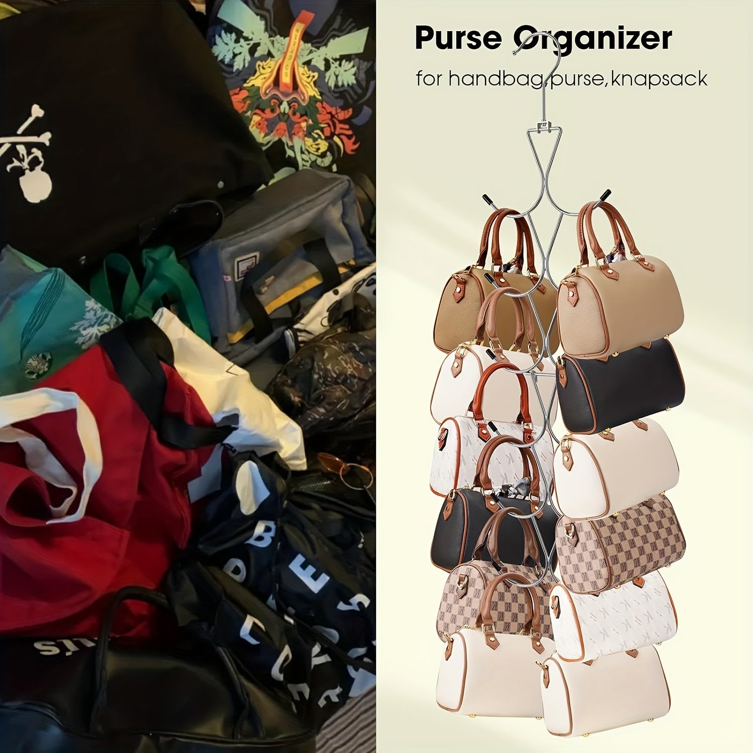 Non-slip Ties Hanger with Hooks for Scarves Belts Closet Organizer Space Saver