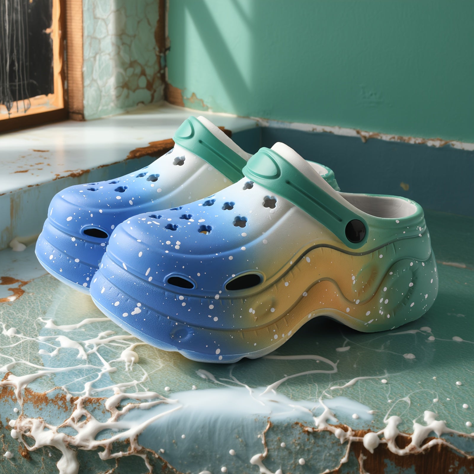 Multicolored Cloud Shoe Unisex Casual Breathable Flat EVA Summer