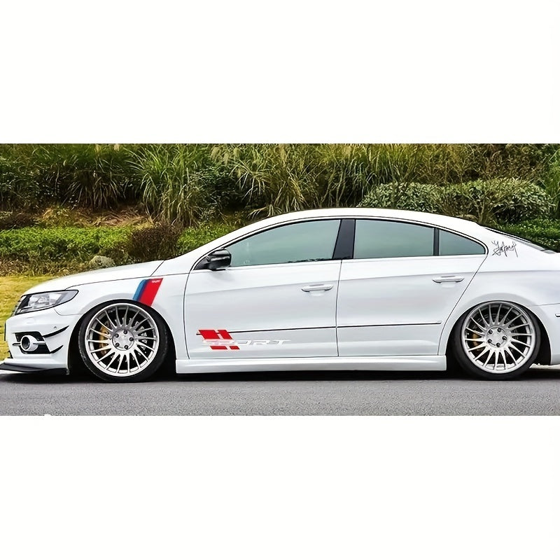 2-Pack 16-Inch Glitter Vinyl Car Sport Badge Decals for Fender and Trunk